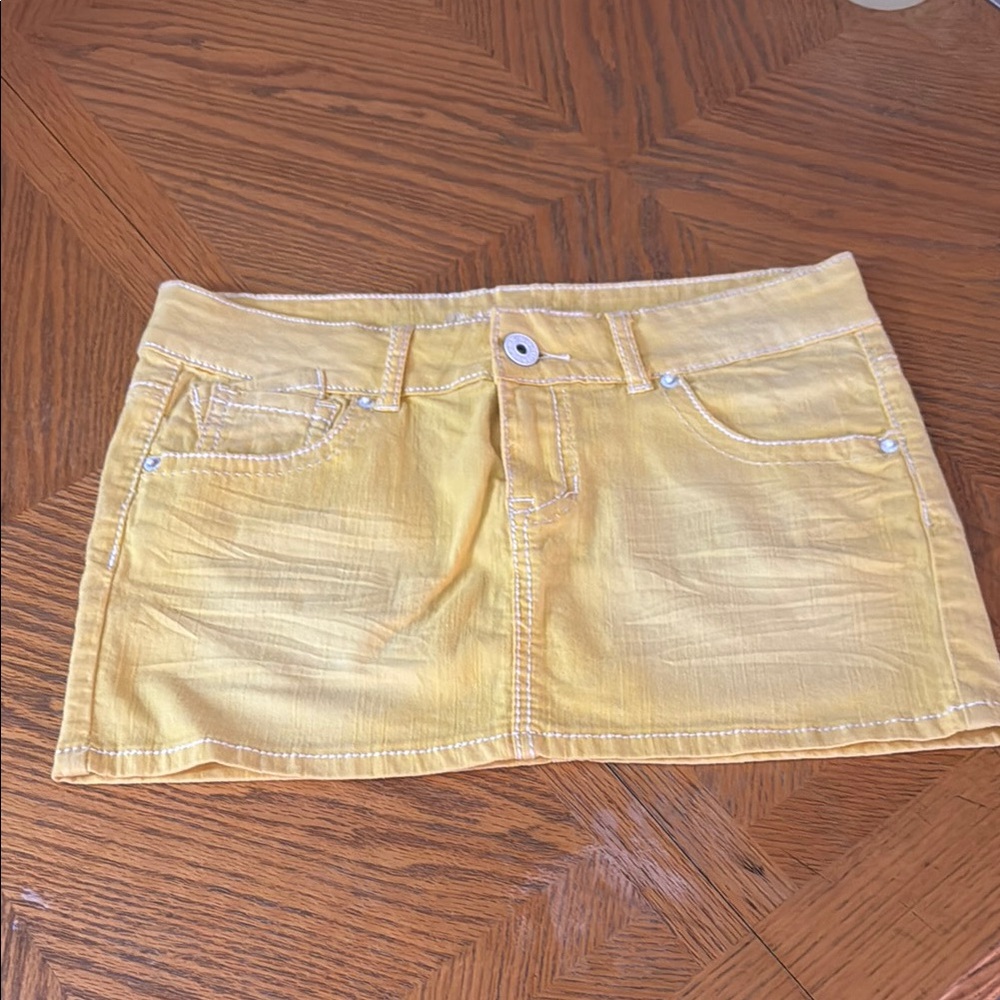 BONGO Bright Yellow Mini Skirt